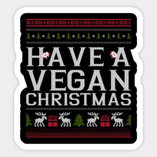 Have a Merry Vegan Christmas, Vegan Gifts 2023, 2024, Vegan Christmas Gifts Sticker